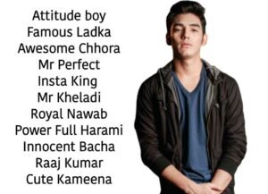 Stylish Attitude Names For Instagram For Boy Indian