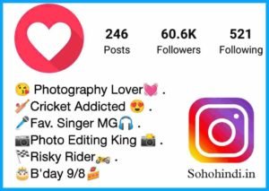 Photography Instagram Bio 