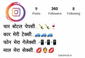 Instagram Funny Bio In Hindi