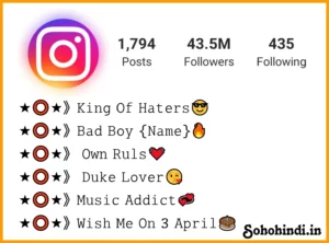 Instagram Bio Font Styles